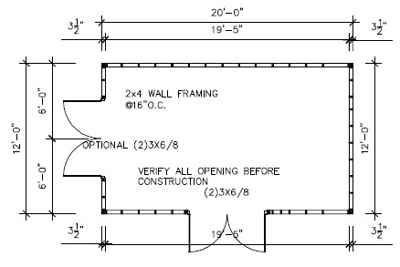 All Purpose Backyard Shed, Studio or Shop Plan
