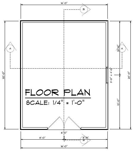16'x20' Barn Style Shed Plan