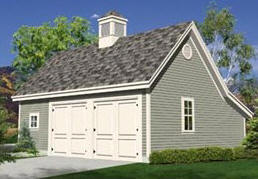 Two-Car Pole Frame Garage Plans