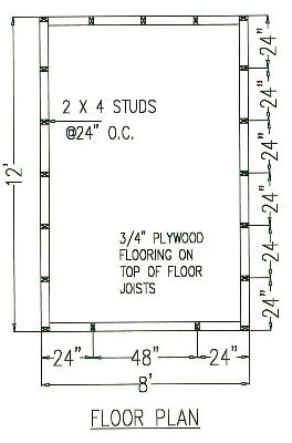 8'x12' Backyard Organizer Shed Plan