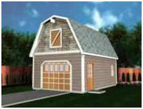 Barn-Style One-Car Garage Plans with Loft