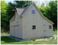 Two-Car Country Garage in Vermont - Side View
