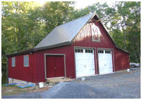 Country Pole-Frame Garage with Loft