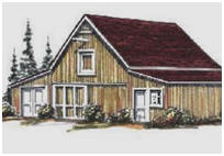 Workshop Pole-Barn with Garage Spaces and Storage Loft