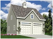 2-Car Expandable Garage Plans with Loft