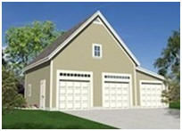 3-Car Detached Garage Blueprints