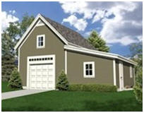 Combination one-Car Garage and Workshop