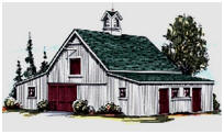 Four or Six Stall Horse Pole-Barn Plans