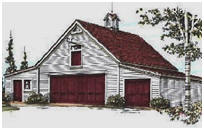 Three-Car Post-Frame Garage Plans with Loft and Workshop