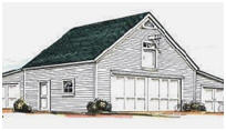 4-Car Country Garage Plans