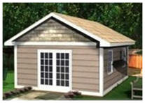 Cabana Style Backyard Shop, Office or Studio Plans