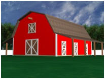 36'x36' Horse Barn Plans