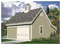 Small Pole-Frame garage, Shed and Workshop with a Storage Loft - Instant Download Plans