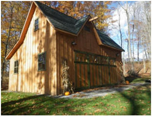 Check out some small, inexpensive pole-barn plans for your garage, workshop, horsebarn or whatever.